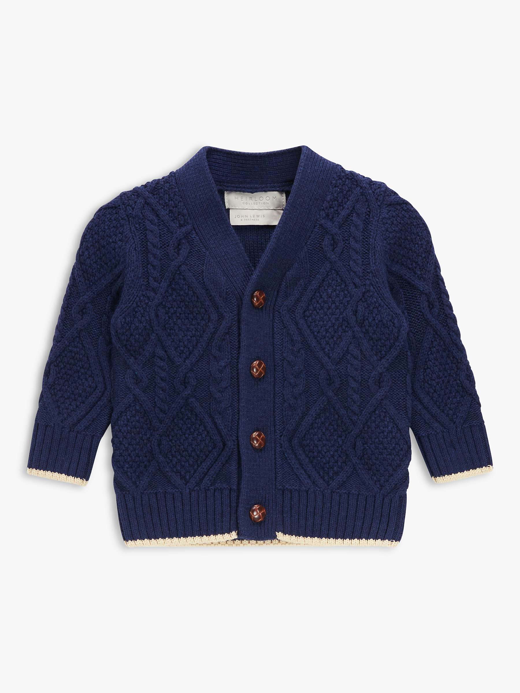 John Lewis Heirloom Collection Baby Cashmere Blend Cable Knit Cardigan ...