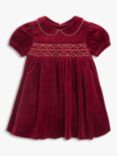 John Lewis Heirloom Collection Baby Velvet Dress, Red
