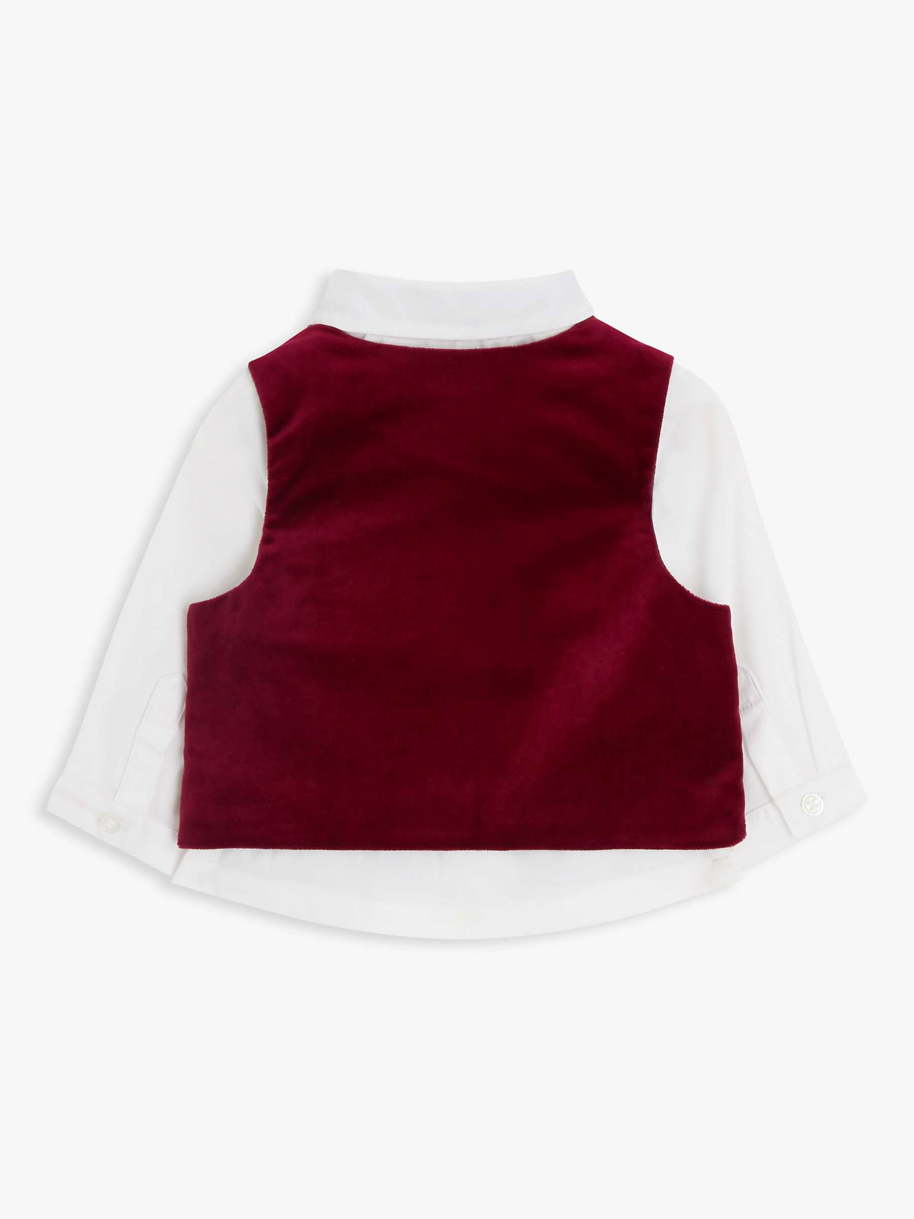 Buy John Lewis Heirloom Collection Baby Waistcoat, Shirt & Bow Set, Red Online at johnlewis.com