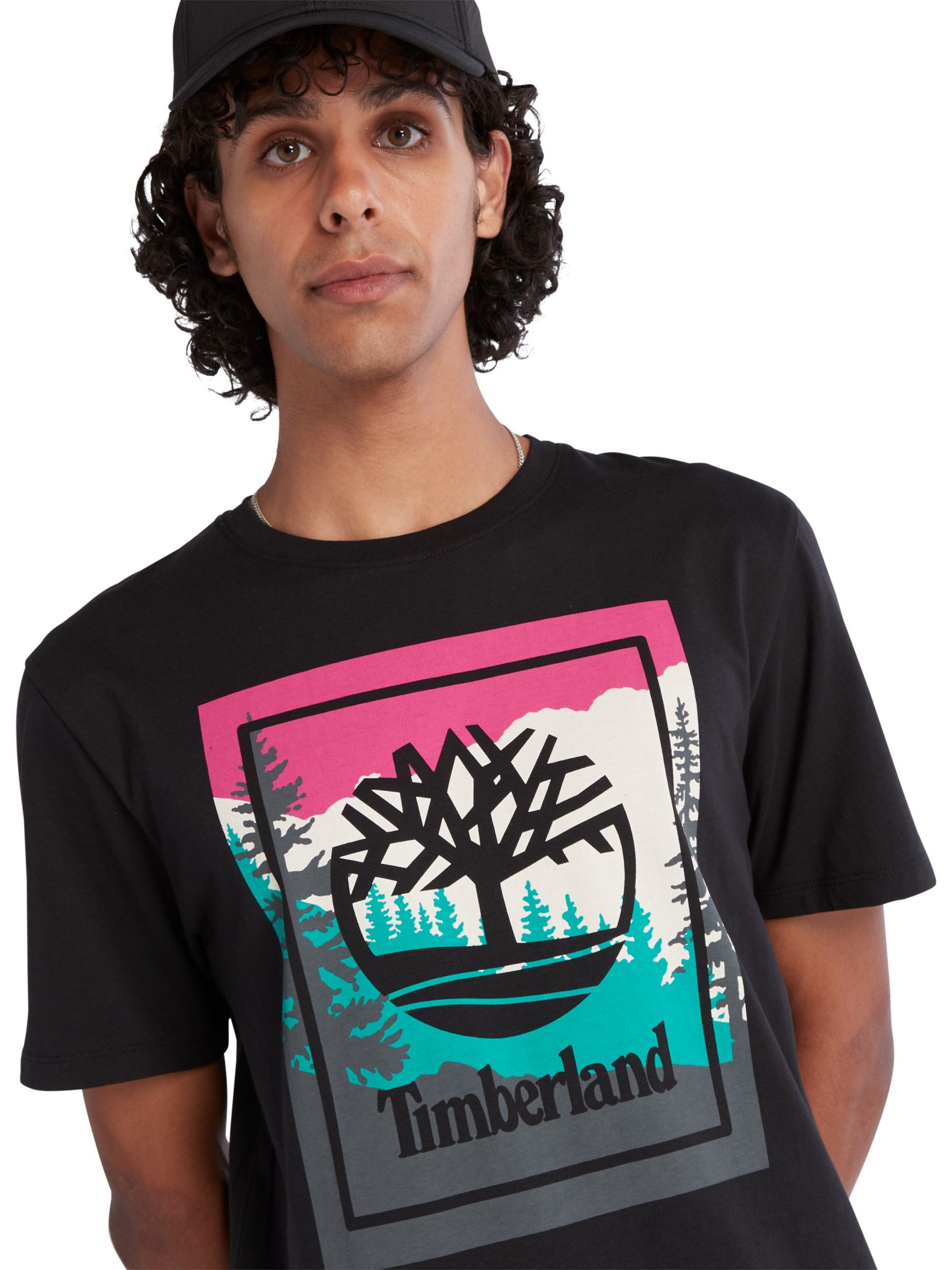 Timberland T-Shirt with History Back Print in Black