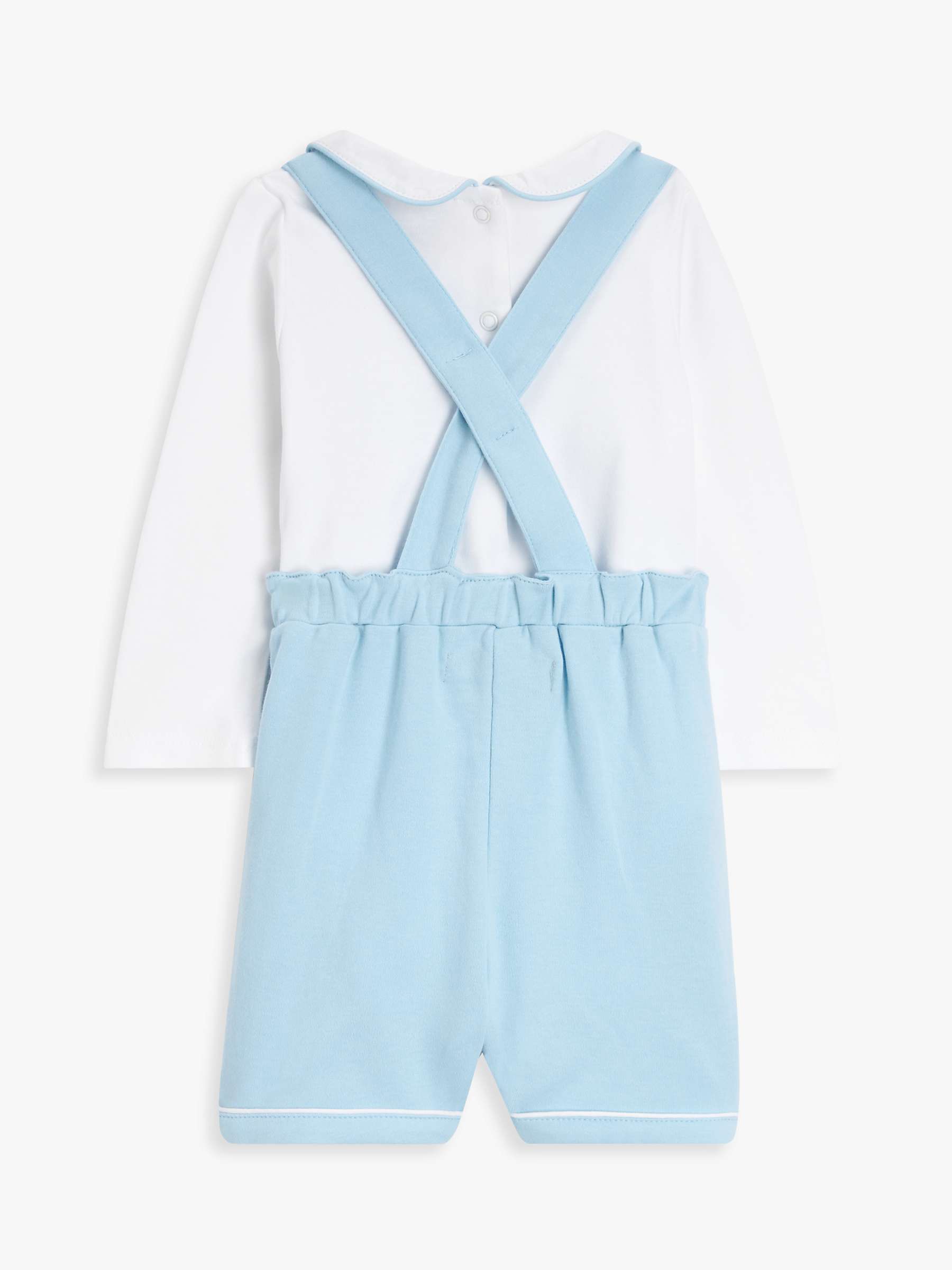 Buy John Lewis Heirloom Collection Baby Pima Cotton Dungaree & Long Sleeve Bodysuit Set, Blue Online at johnlewis.com