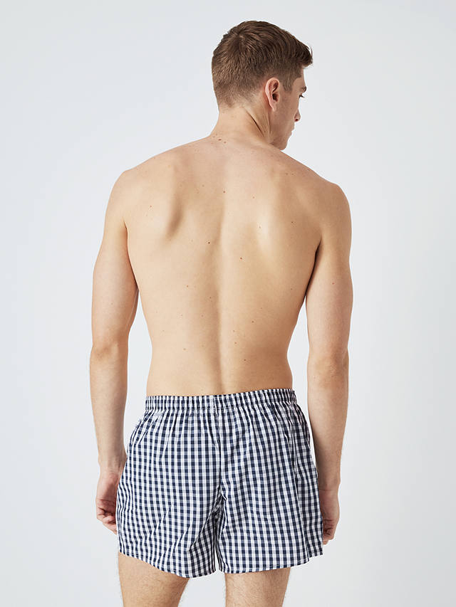 John Lewis Organic Cotton Gingham Check Boxers, Pack of 3, Gingham
