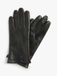 John Lewis Cashmere Lined Women's Leather Gloves, Black