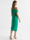 Reiss Petite Zaria Asymmetric Neck Midi Dress, Green