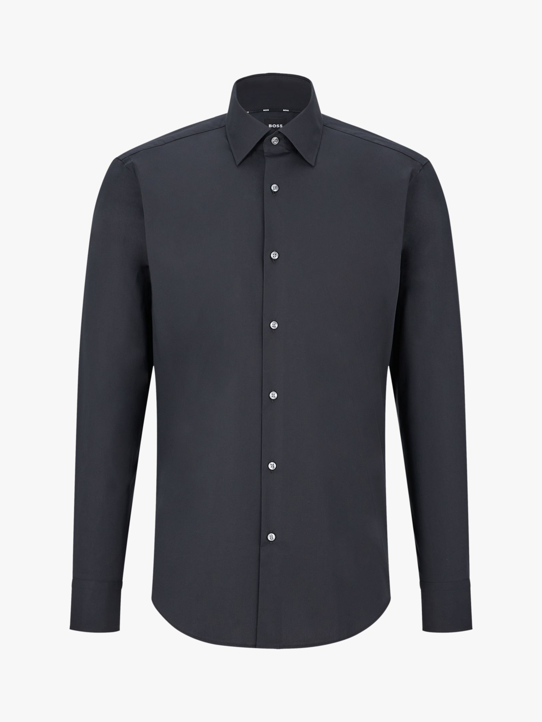 HUGO BOSS Joe Kent Regular Fit Shirt, Black at John Lewis & Partners
