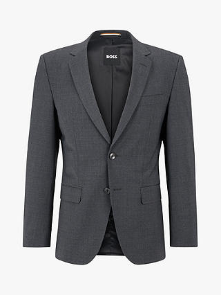BOSS Huge Virgin Wool Slim Fit Suit Jacket, Dark Grey