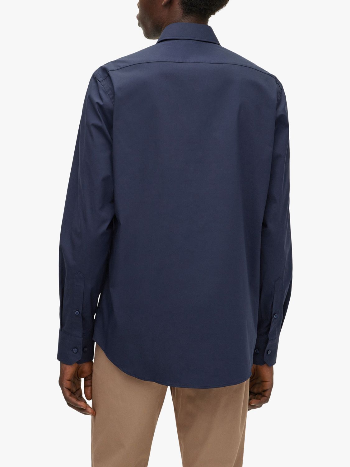 HUGO BOSS Joe Kent Regular Fit Shirt, Dark Blue, 15.75