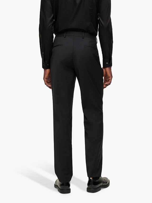HUGO BOSS Leon Regular Fit Wool Blend Suit Trousers, Black