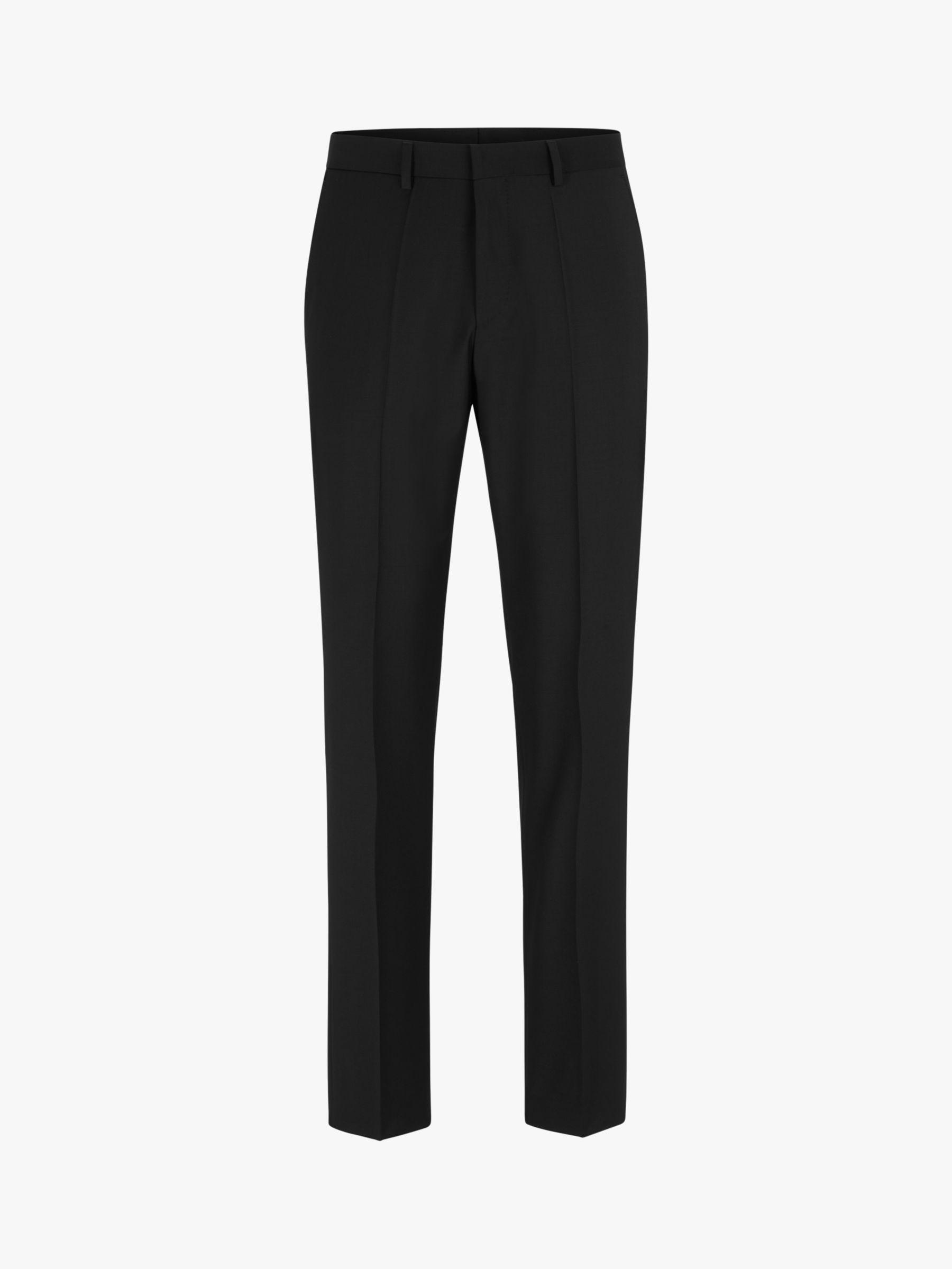 HUGO BOSS Leon Regular Fit Wool Blend Suit Trousers, Black, 30R