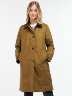 Barbour Brora Wax Jacket, Sand/Ancient Poplar, 8