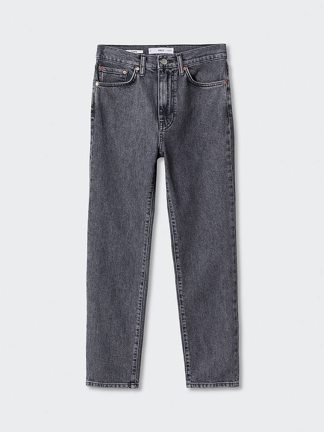 Mango Claudia Slim Fit Cropped Jeans, Open Grey at John Lewis & Partners
