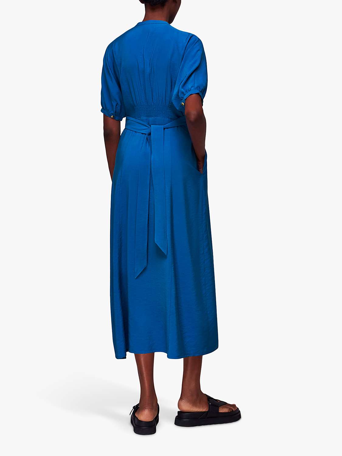 Buy Whistles Amber Midi Dress, Blue Online at johnlewis.com