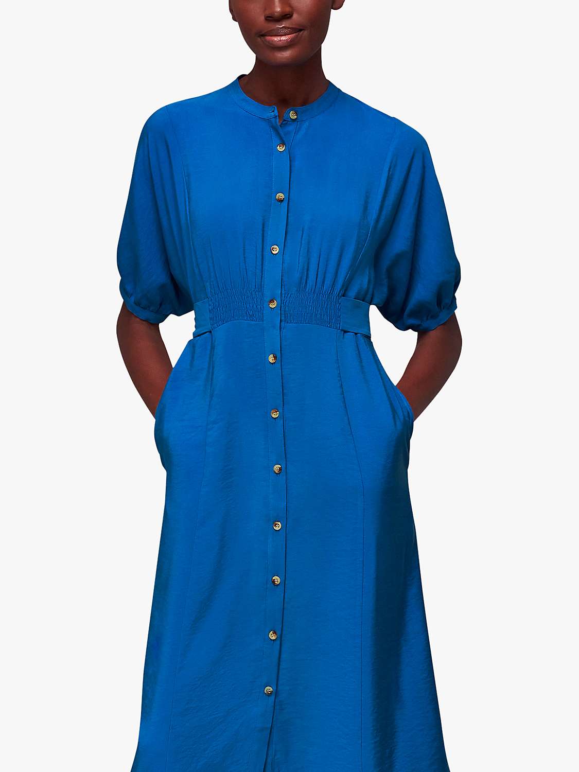 Buy Whistles Amber Midi Dress, Blue Online at johnlewis.com