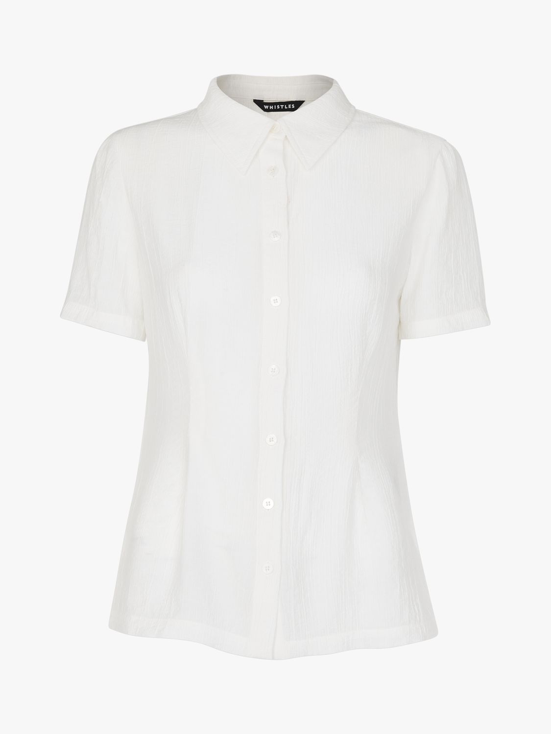 Whistles Square Neck T-Shirt, White at John Lewis & Partners