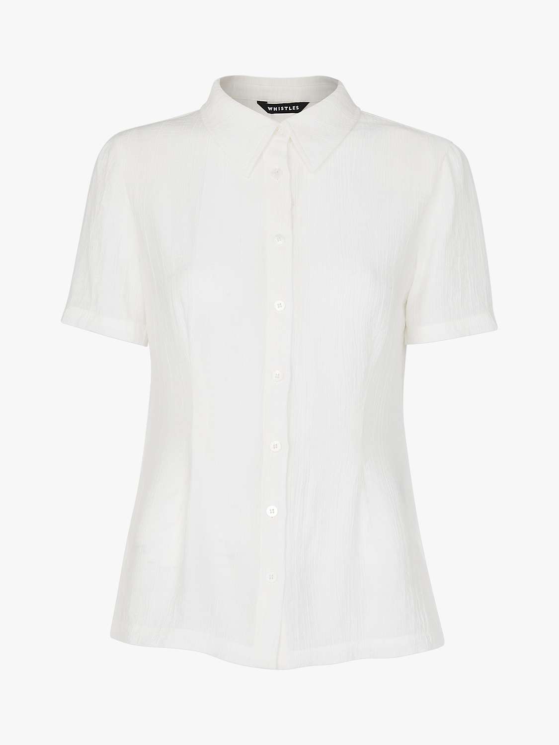 Buy Whistles Square Neck T-Shirt, White Online at johnlewis.com