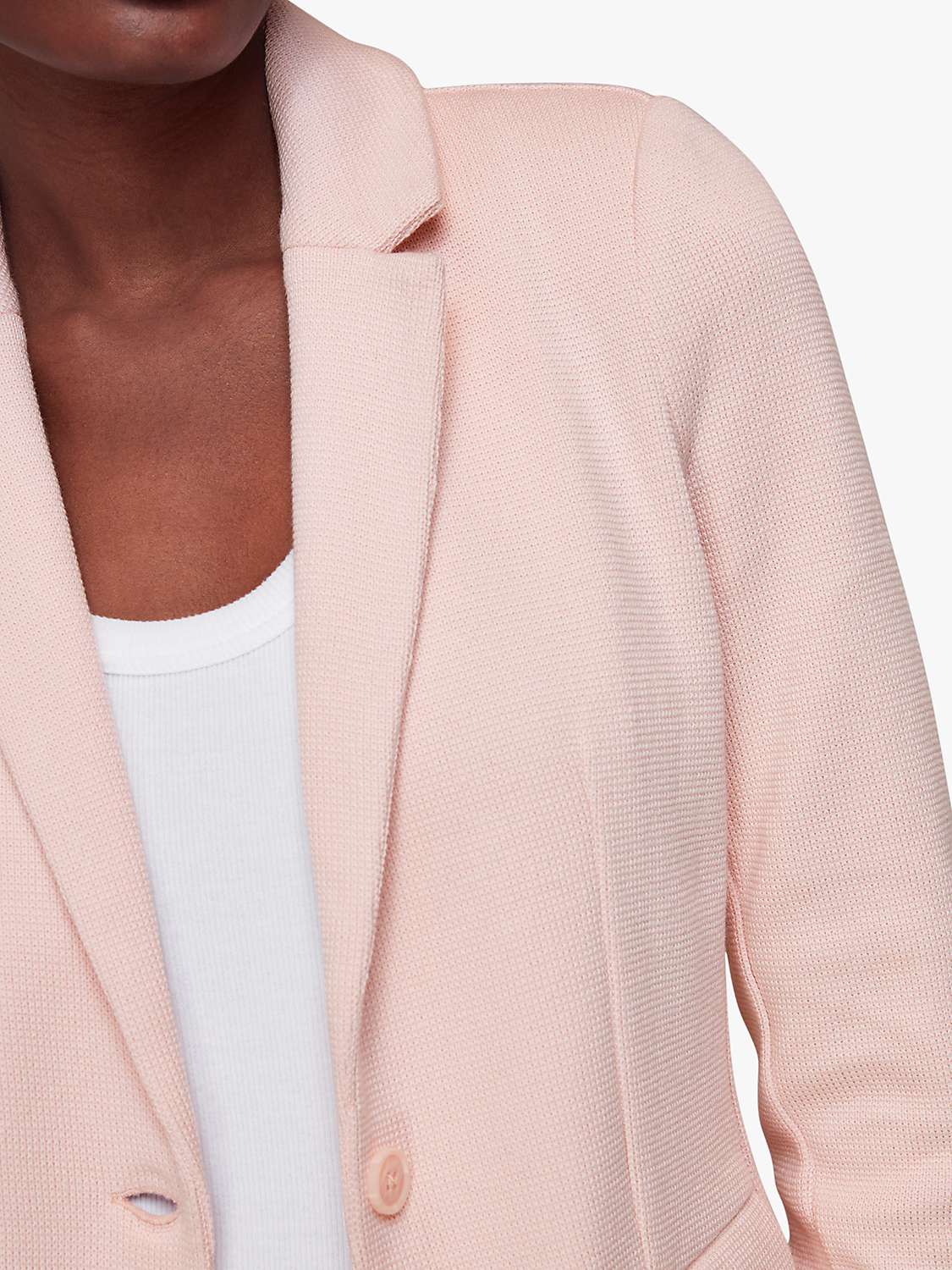 Buy Whistles Slim Fit Jersey Jacket, Pale Pink Online at johnlewis.com
