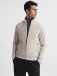 Reiss Flintoff Interlock Quilted Jacket, Stone