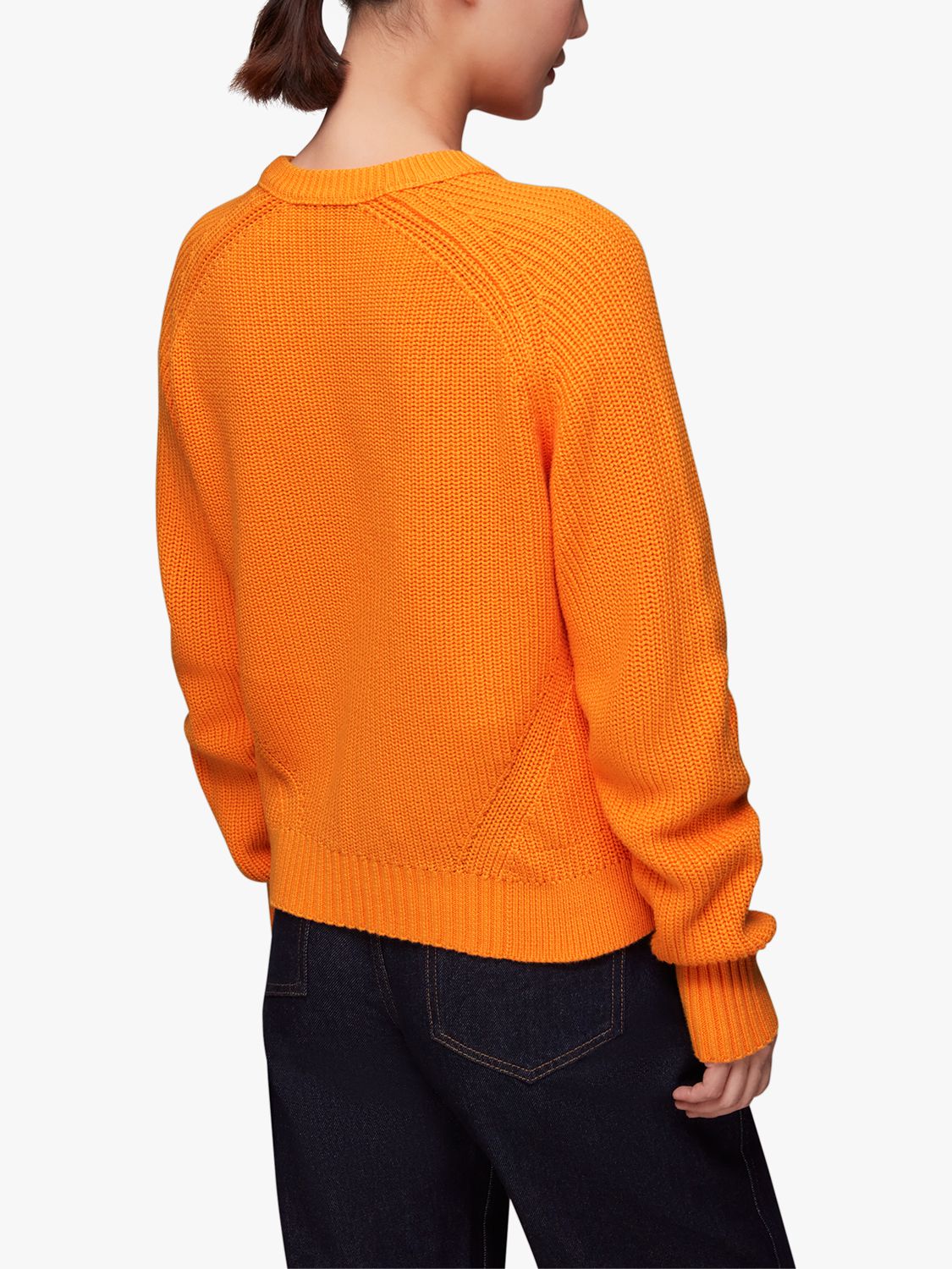 Buy Whistles Ribbed Cotton Crew Neck Jumper Online at johnlewis.com