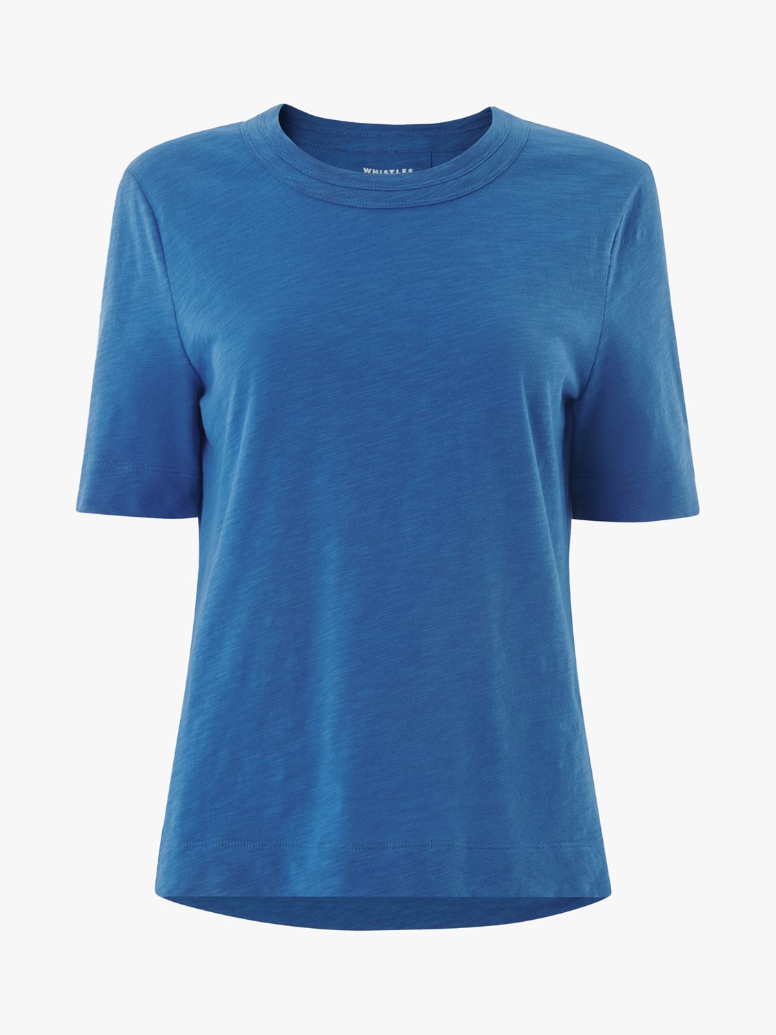 Whistles Rosa Double Trim T-Shirt, Blue at John Lewis & Partners