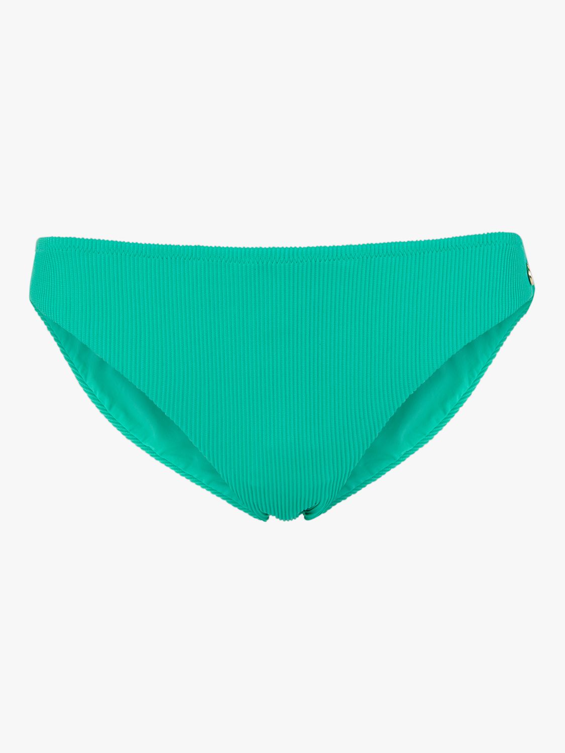 Whistles Ribbed Bikini Bottom, Green, 6