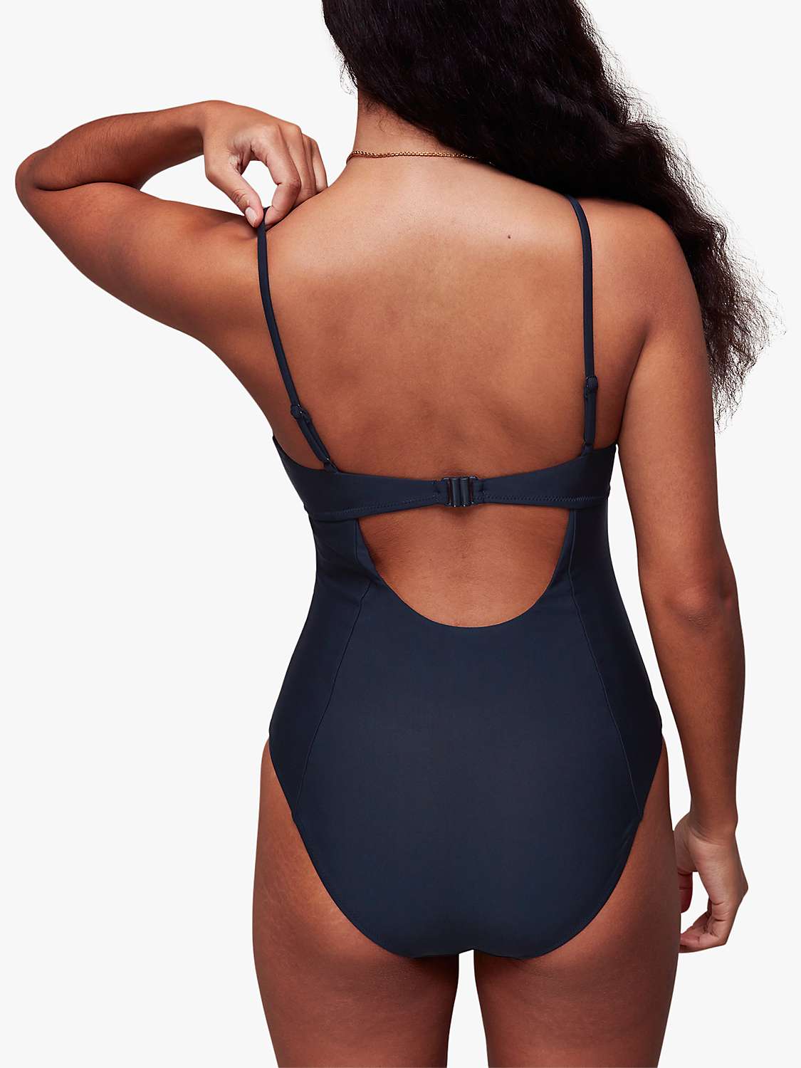 Buy Whistles Cutout Swimsuit, Navy Online at johnlewis.com