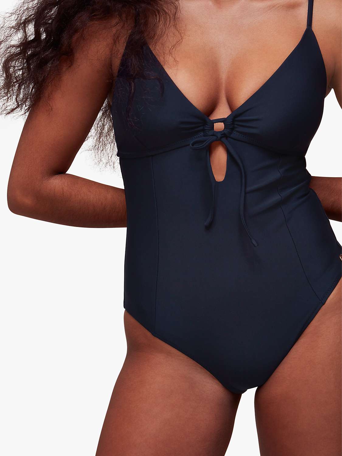 Buy Whistles Cutout Swimsuit, Navy Online at johnlewis.com