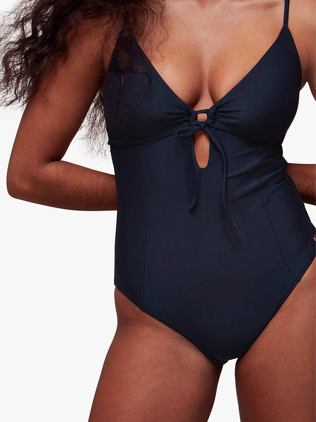 Whistles Cutout Swimsuit, Navy