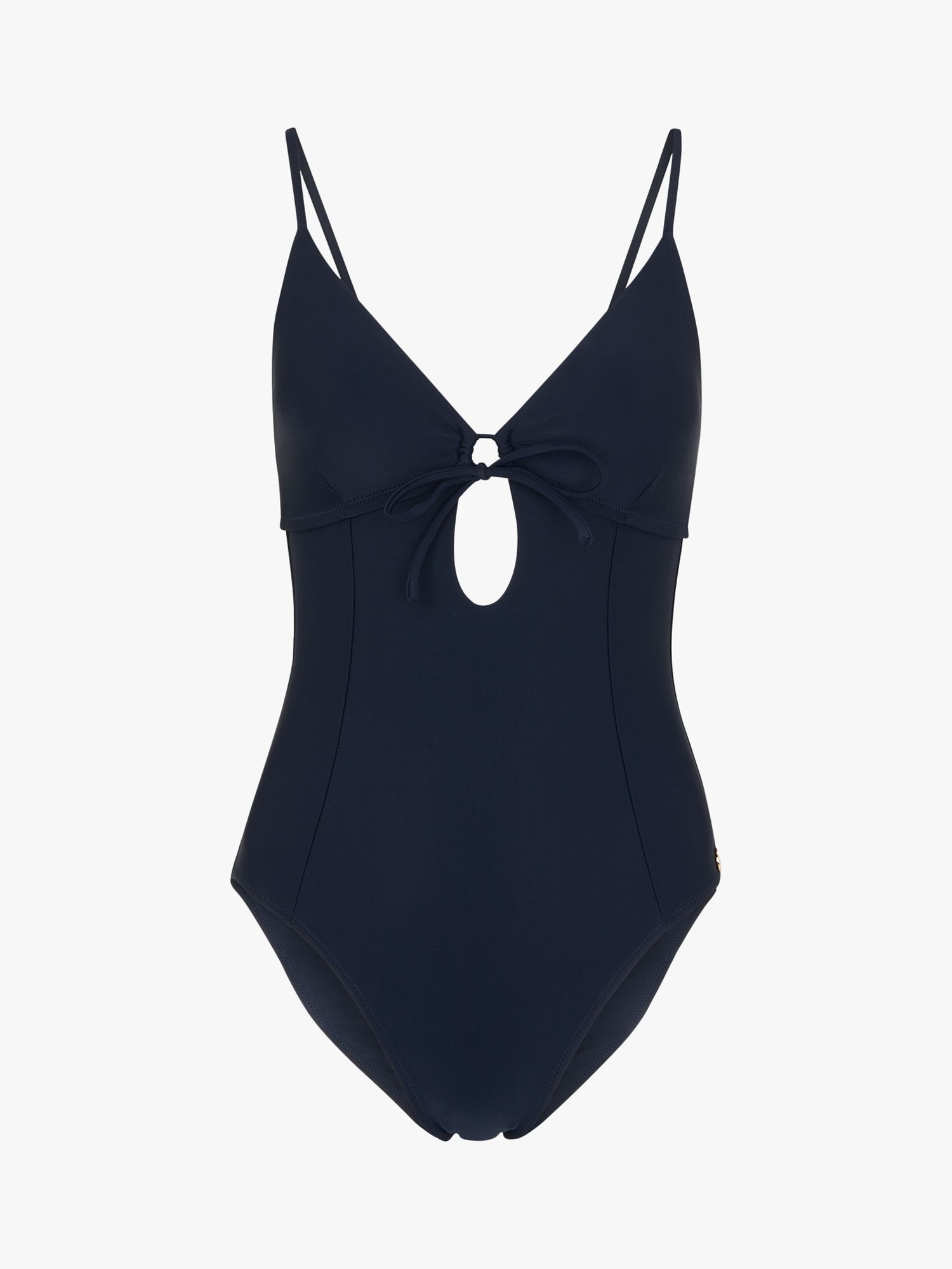 Whistles Cutout Swimsuit, Navy, 6