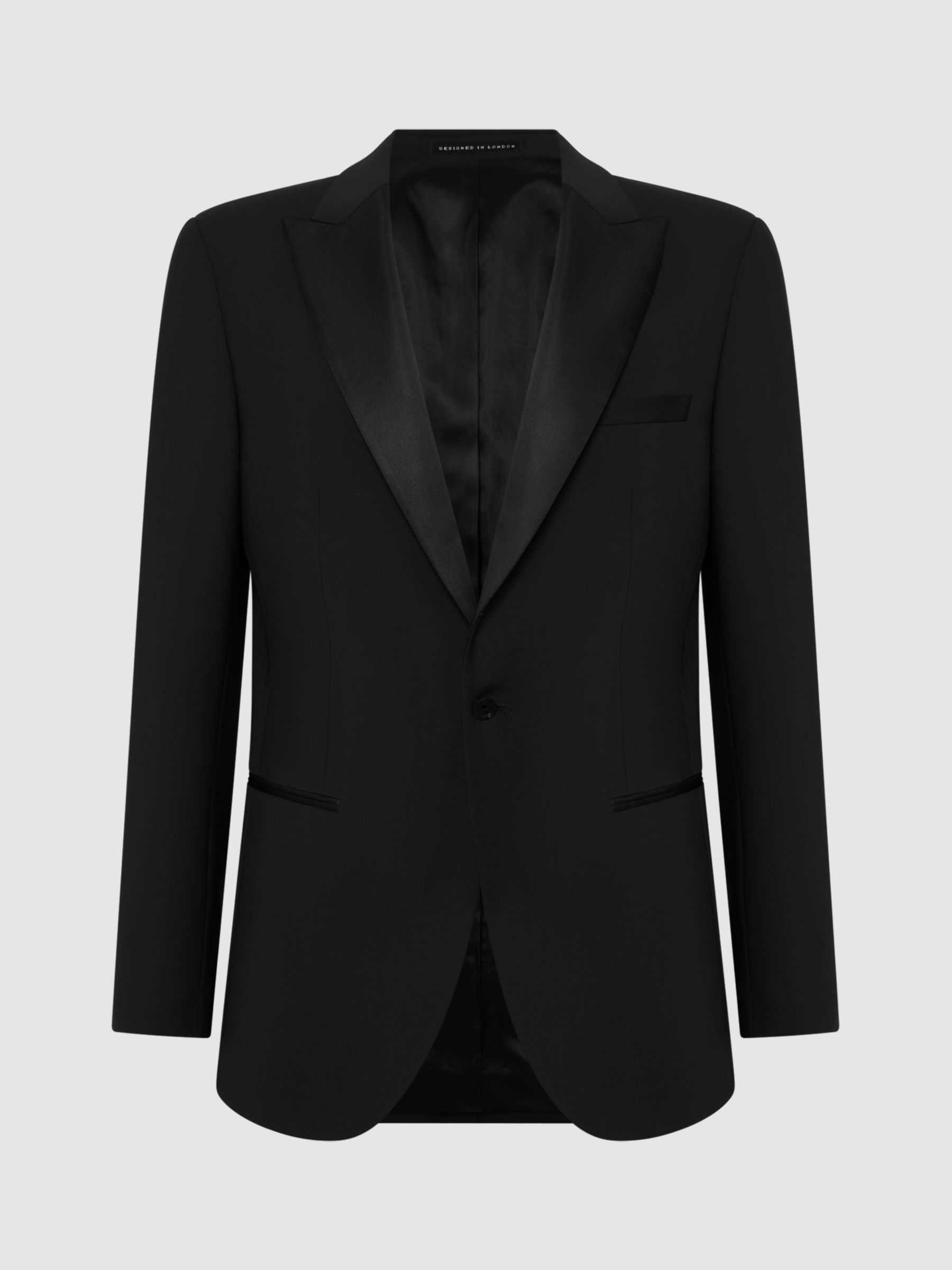 Reiss Poker Suit Jacket, Black, 36