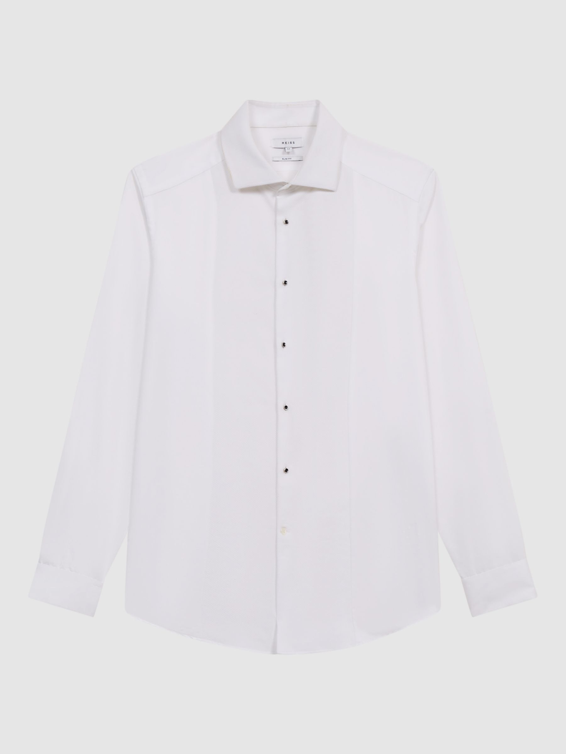 Reiss Marcel Slim Fit Cotton Dinner Shirt, White, XS