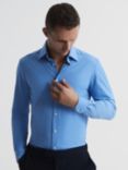 Reiss Voyager Slim Fit Travel Shirt, Soft Blue