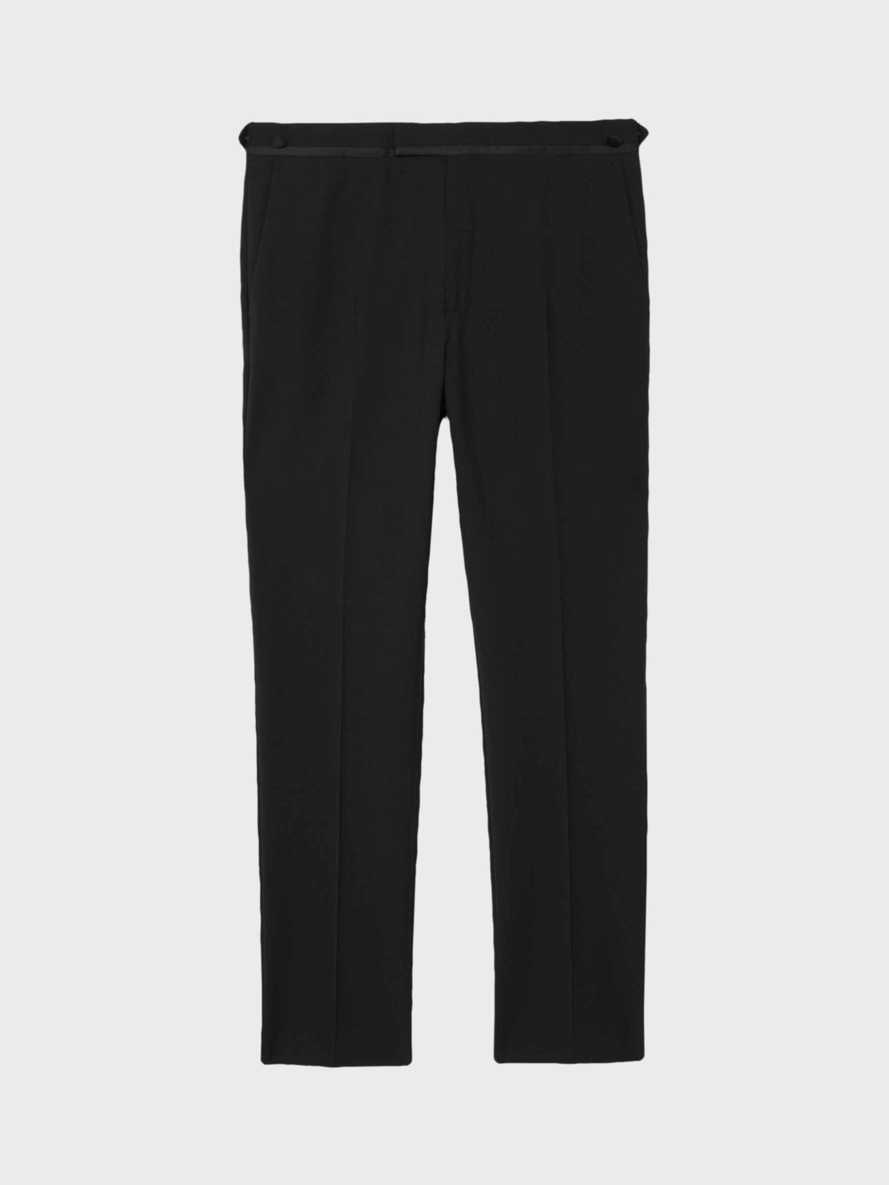 Reiss Poker Wool Blend Suit Trousers, Black, 36R