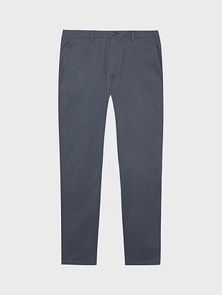 Reiss Pitch Slim Fit Stretch Cotton Chino Trousers, Airforce Blue at ...
