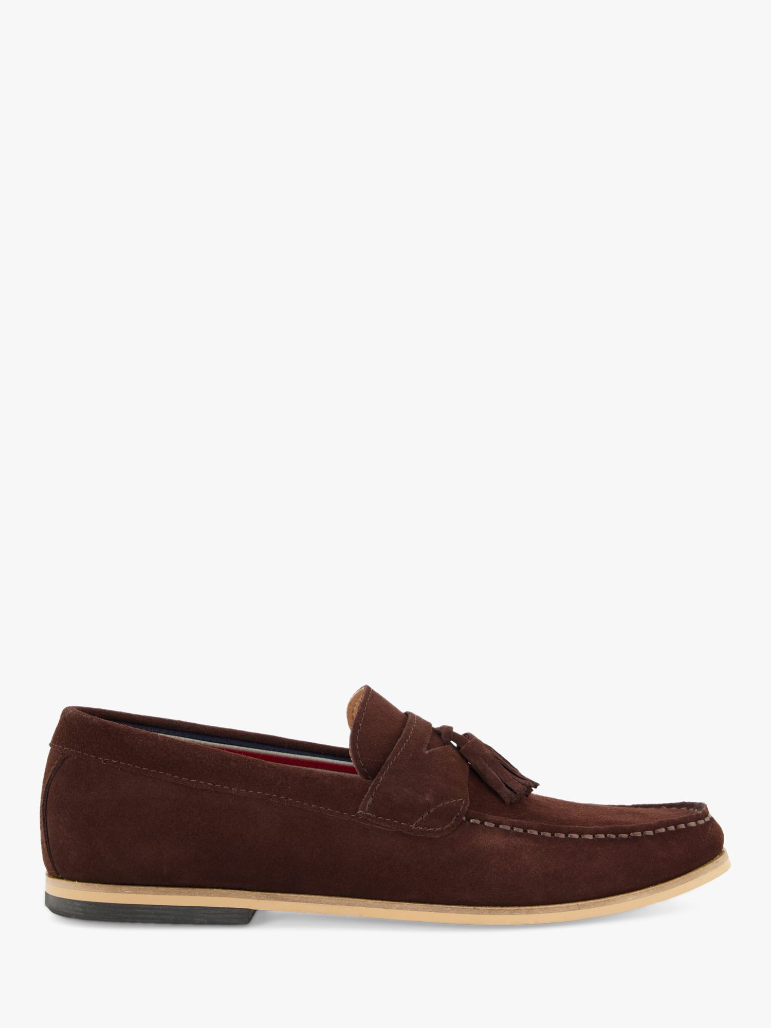Dune Beato Suede Loafers, Brown