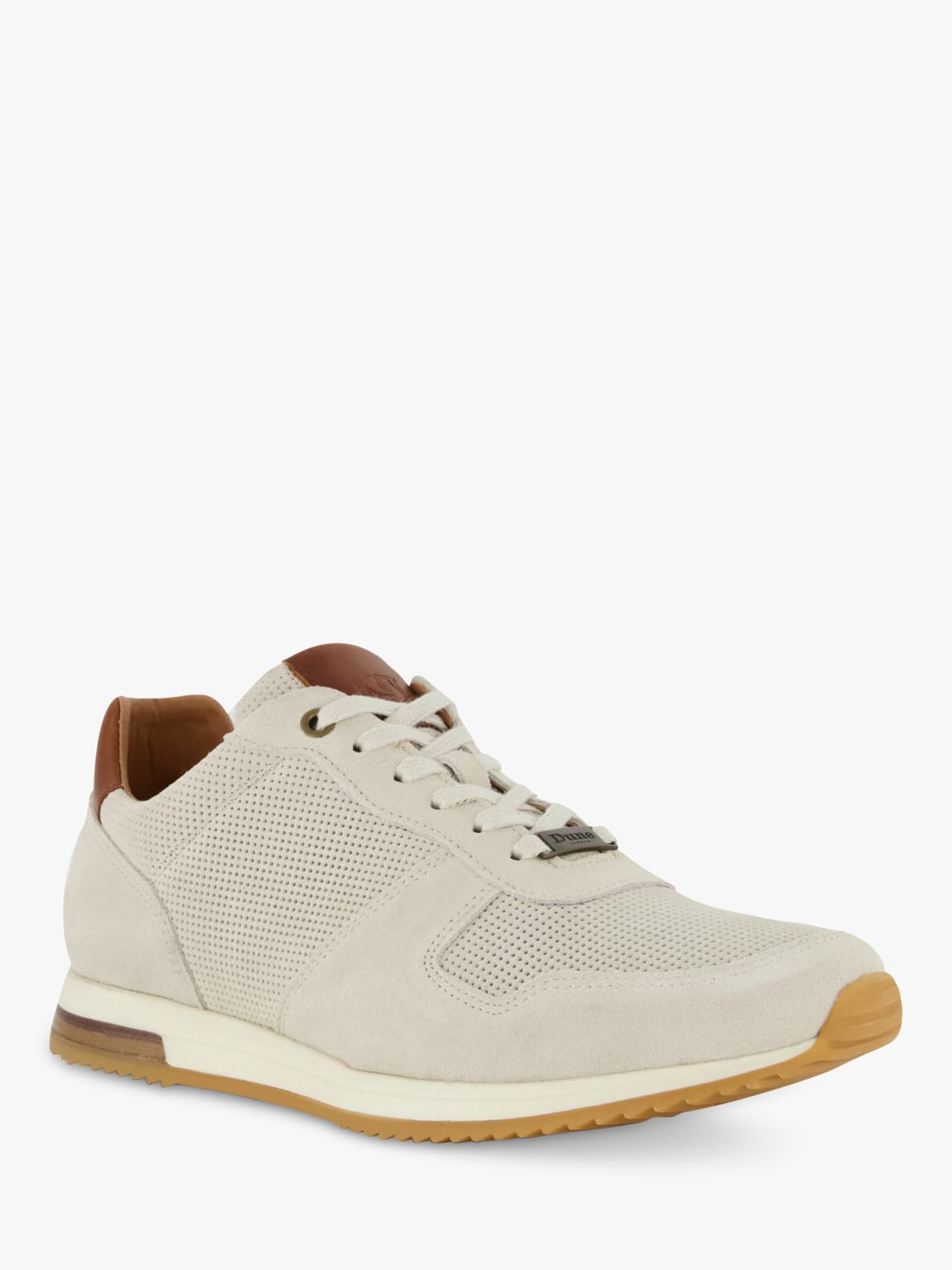 Dune Trilogy Suede Runner Trainers, Off White, EU43
