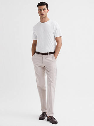 Reiss Bless Cotton Crew Neck T-Shirt, White at John Lewis & Partners