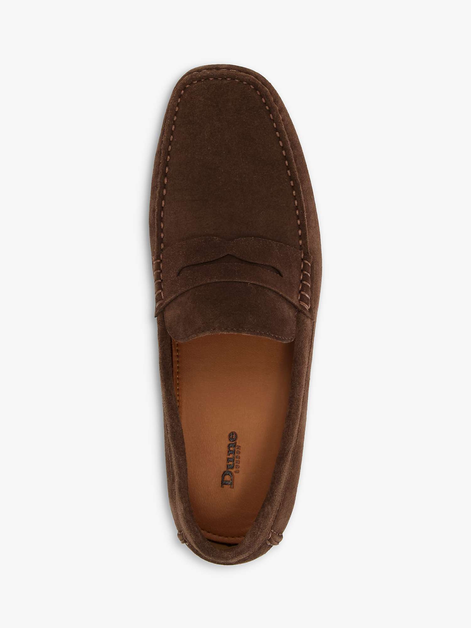 Buy Dune Bradlay Suede Square Toe Moccasin Loafers Online at johnlewis.com