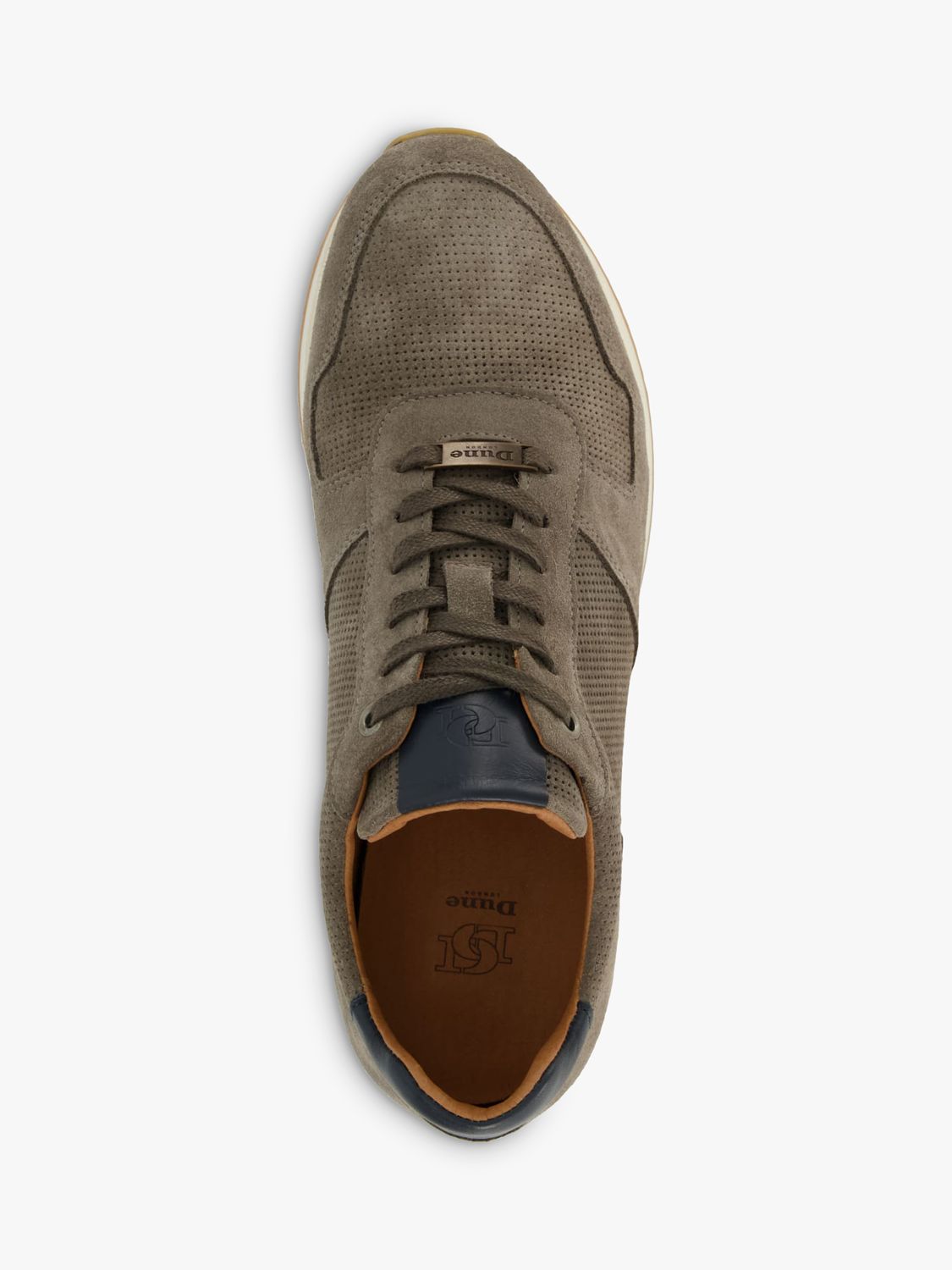 Dune Trilogy Suede Runner Trainers, Grey at John Lewis & Partners