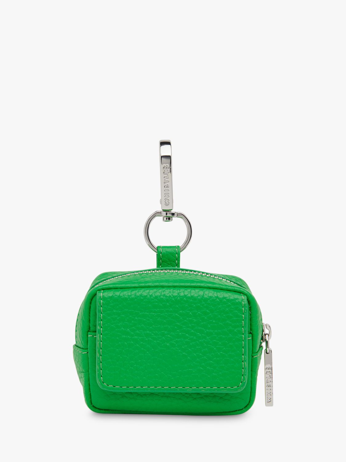 Whistles Bibi Mini Keyring Bag, Green/Multi, One Size