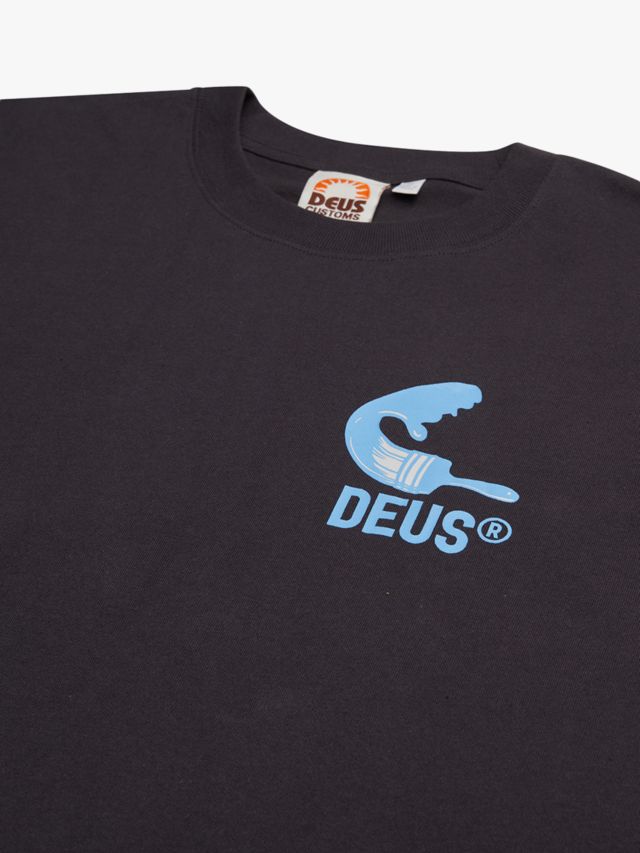 Deus ex Machina Biarritz Address Box Fit T-Shirt, Anthracite, S