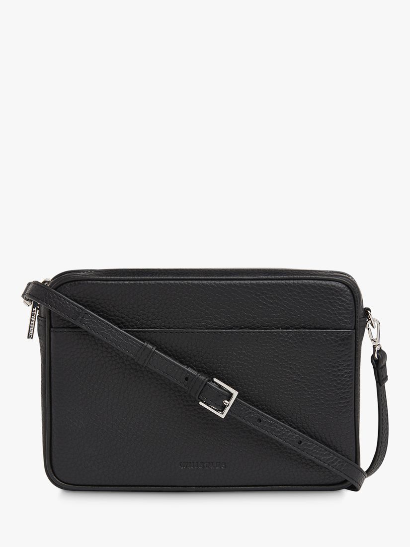 Buy Whistles Carmen Double Pouch Leather Cross Body Bag Online at johnlewis.com