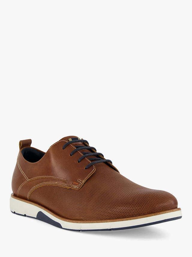 Dune Wide Fit Barnabey Leather Brogues, Tan at John Lewis & Partners