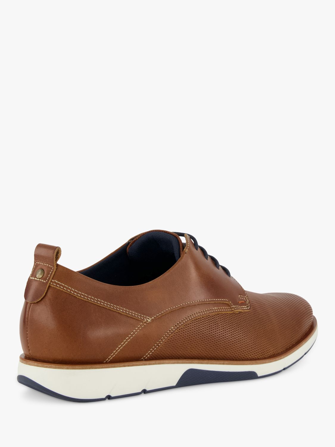 Dune Wide Fit Barnabey Leather Brogues, Tan