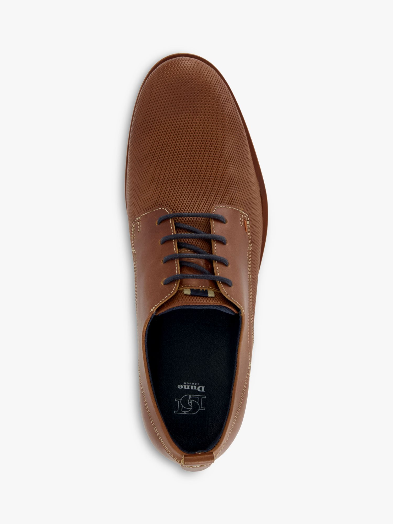 Dune Wide Fit Barnabey Leather Brogues, Tan