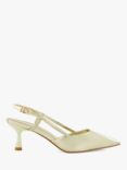 Dune Classify Slingback Pointed Toe Court Shoes, Gold