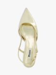 Dune Classify Slingback Pointed Toe Court Shoes, Gold