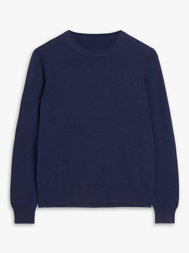 John Lewis Cotton Crew Neck Jumper, Medieval Blue