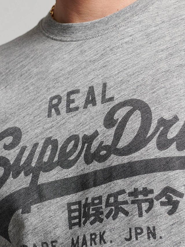 Superdry Vintage Logo T-Shirt, Athletic Grey Marl