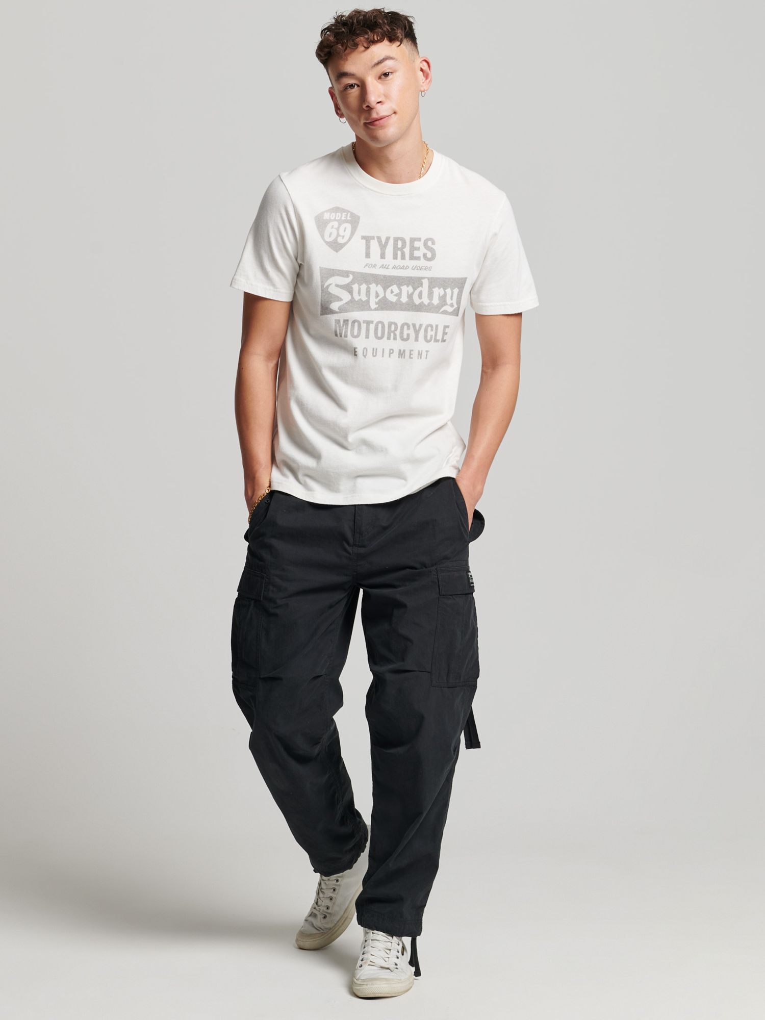 Buy Superdry Reworked Classic T-Shirt, Winter Cream Online at johnlewis.com