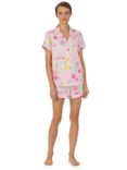 Lauren Ralph Lauren Floral Shorts Pyjamas, Pink/Multi, Pink/Multi